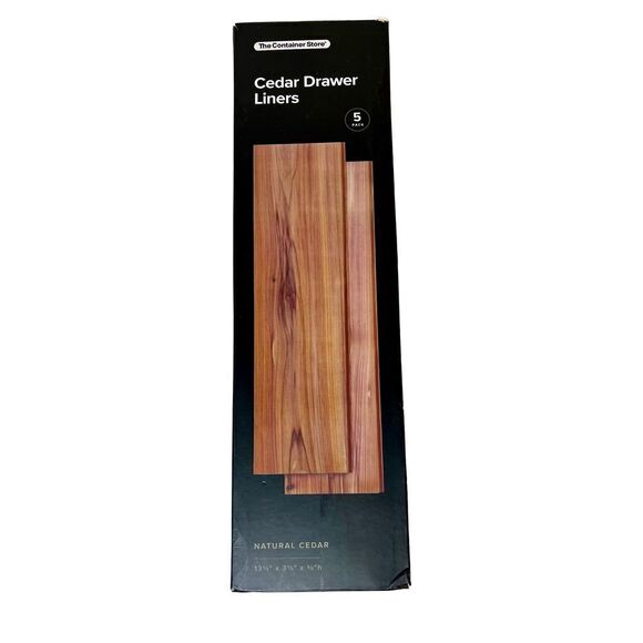 Cedar Wood Plank Drawer Liners Set of 5 The Container Store - Picture 1 of 7